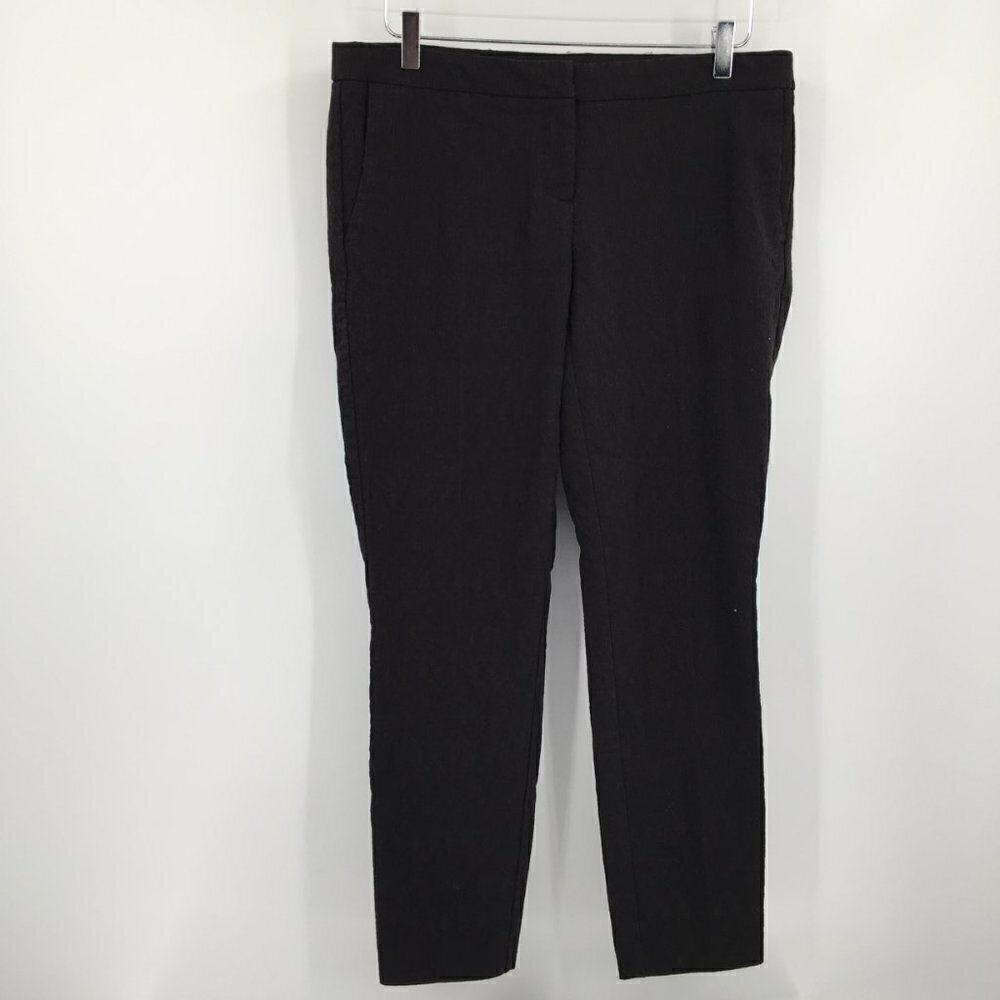 Katherine Barclay Montreal black brocade pants trousers cropped 10